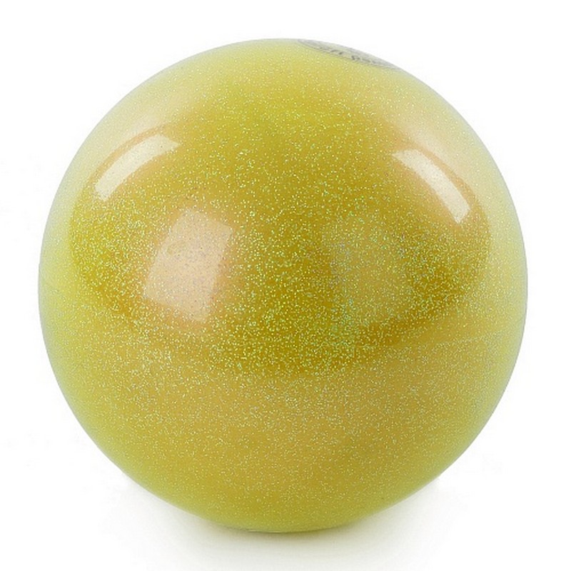 Мяч для художественной гимнастики d15 см AB2803B желтый металлик 800_800