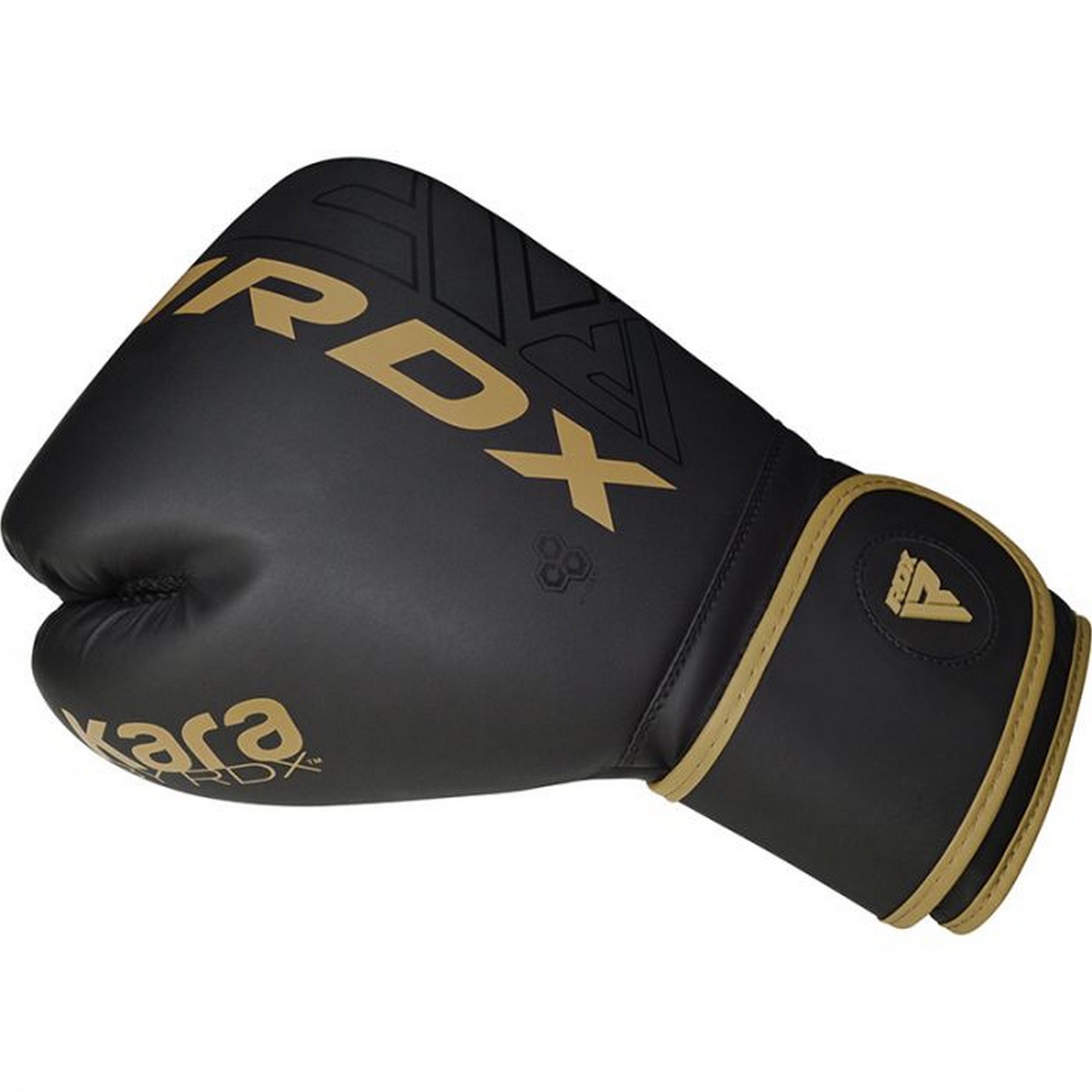Перчатки тренировочные RDX BGR-F6MGL-10OZ черный\золотой матовый 2000_2000