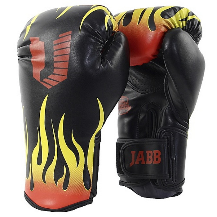 Боксерские перчатки Jabb JE-4077/Asia 77 Fire черный 10oz 700_700