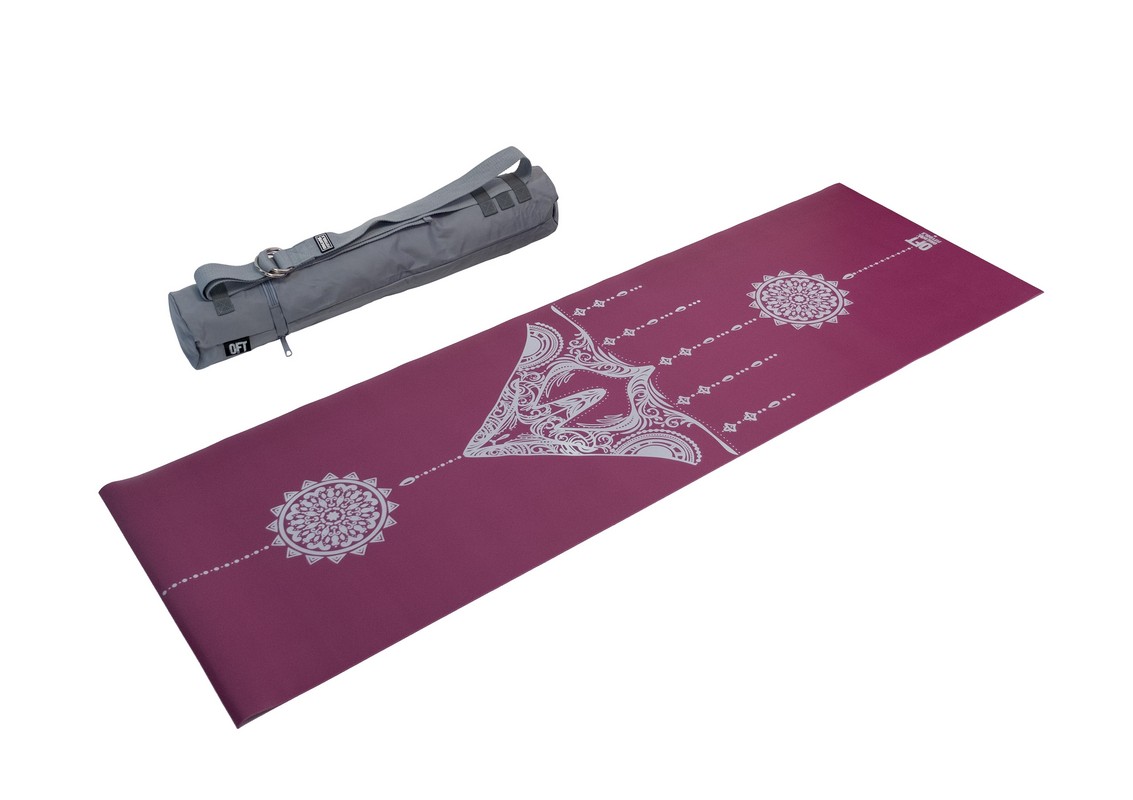 Коврик для йоги 183x61,5x0,25 см., в сумке с ремешком Original Fit.Tools FT-TYM025-PP пурпурный 1133_800