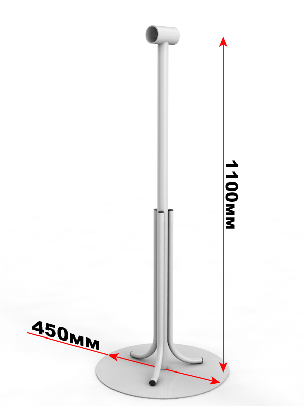 Однорядный мобильный кронштейн на круглом основании Glav 18.114 600_800