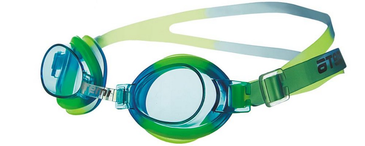 Очки для плавания Atemi S306 желтый-голубой 1200_480