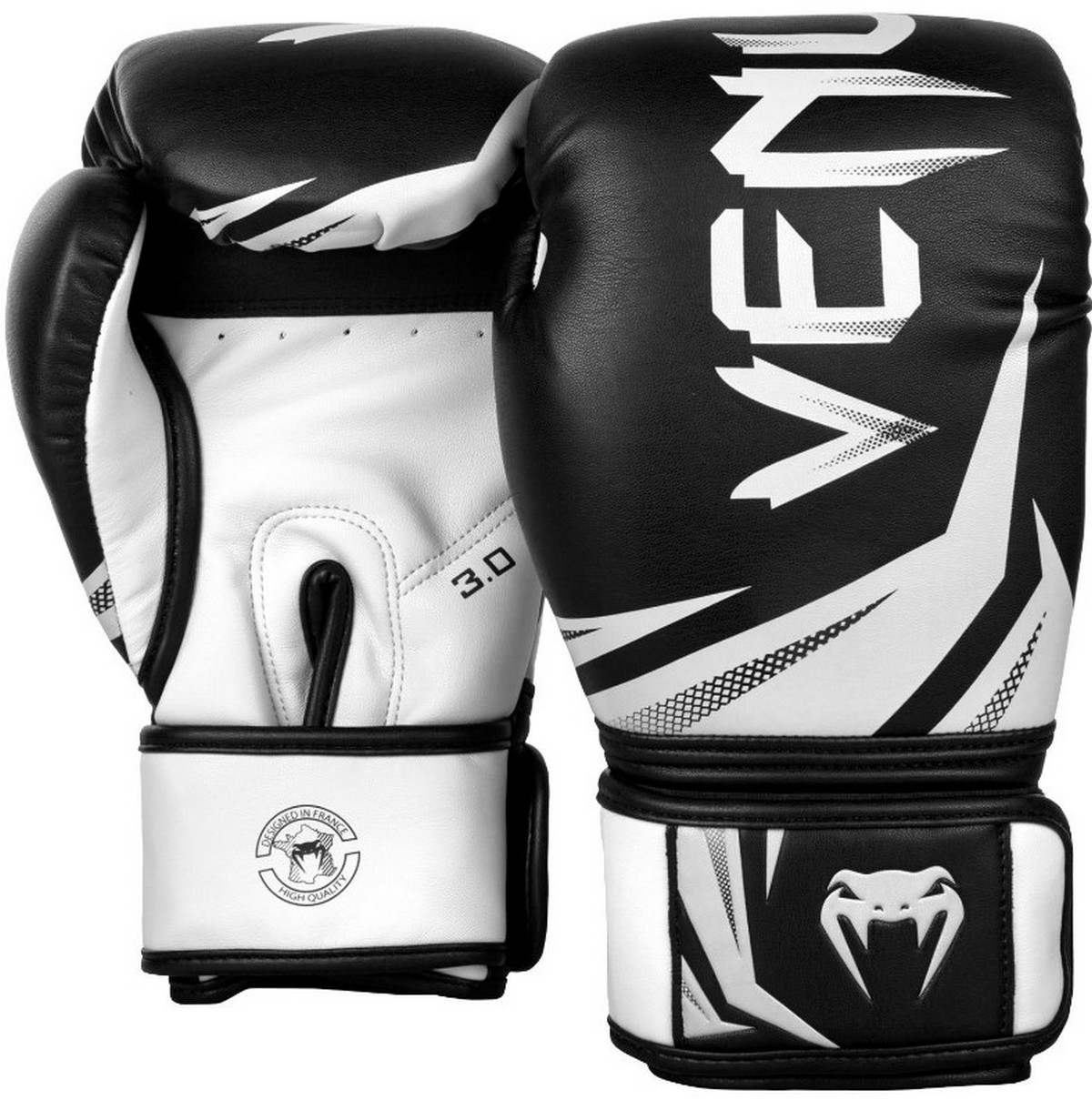 Перчатки Venum Challenger 3.0 03525-108-12oz черный\белый 1200_1209