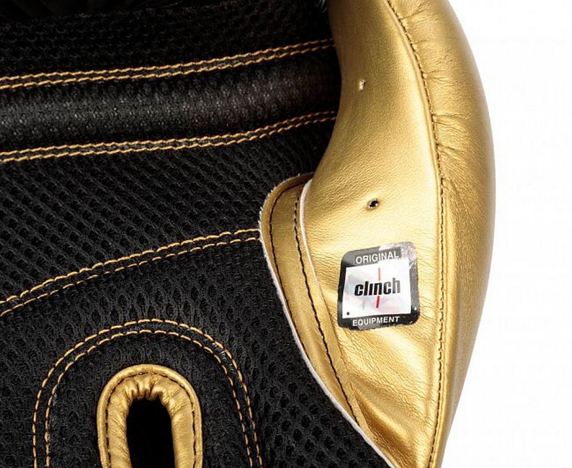 Перчатки боксерские Clinch Aero 2.0 C136 черно-золотой 2000_1637