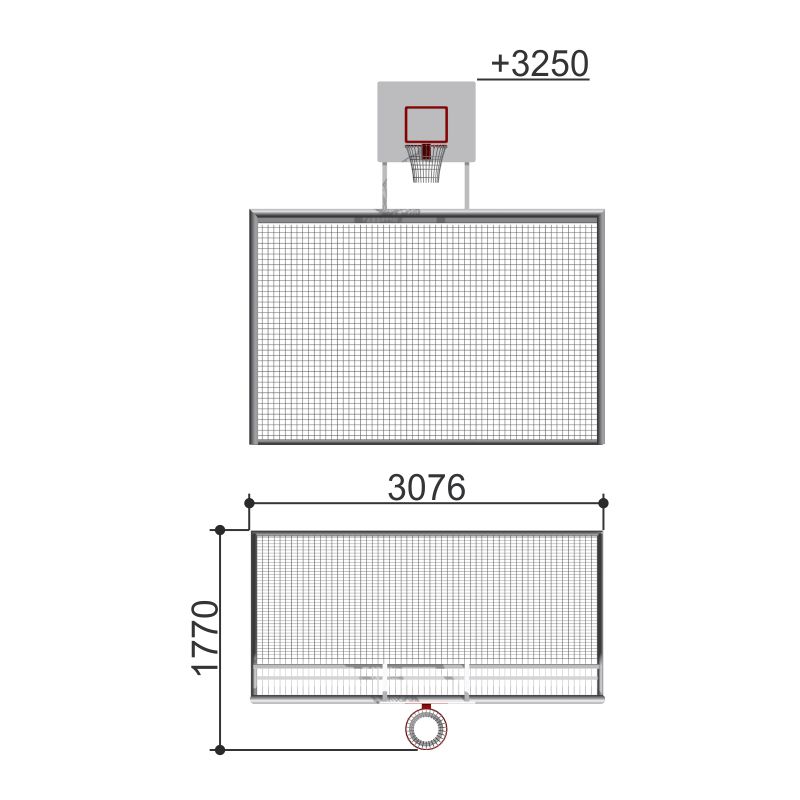 Ворота с баскетбольным щитом Romana 203.10.00 800_800