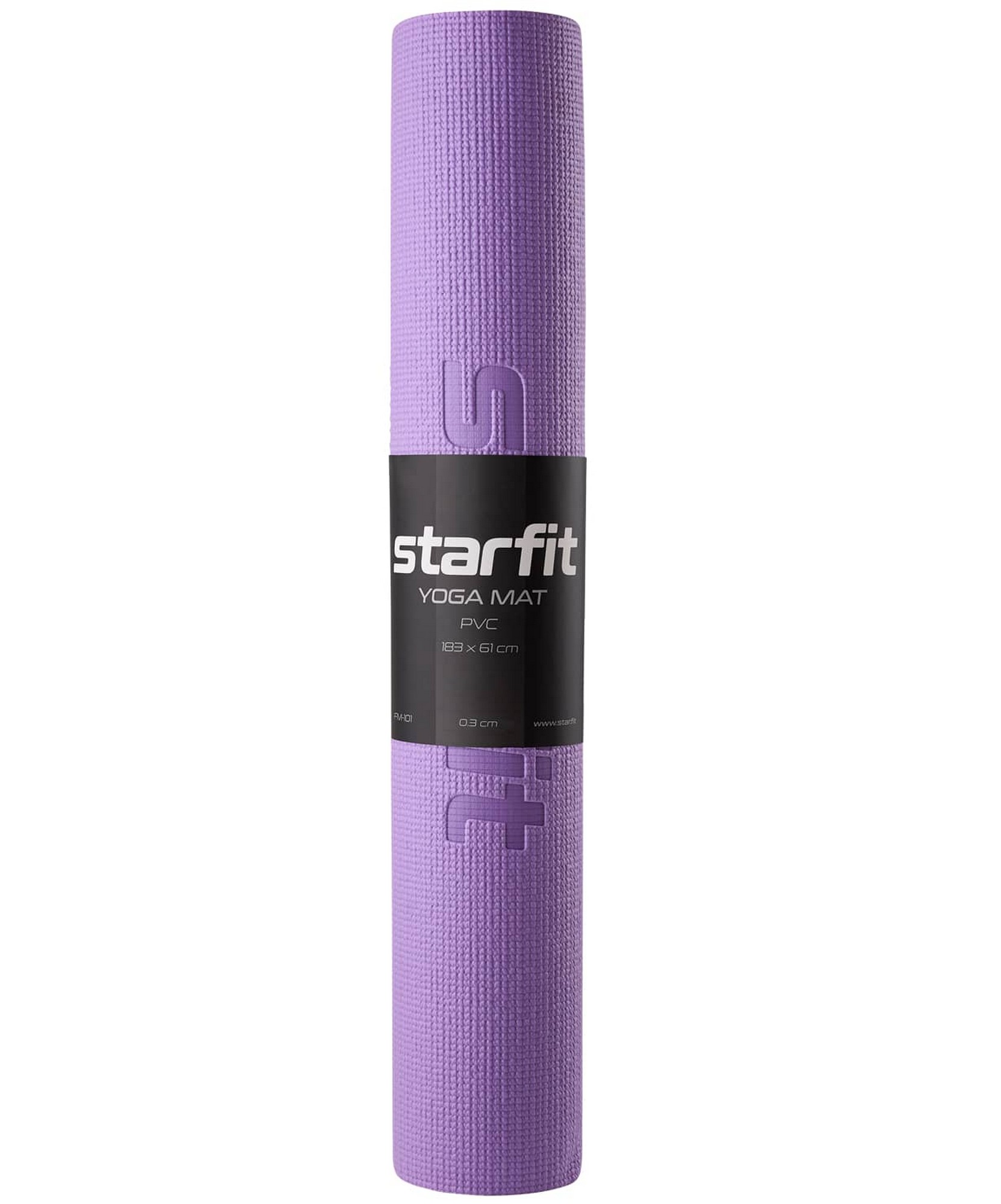 Коврик для йоги и фитнеса 183x61x0,3см Star Fit PVC FM-101 фиолетовый пастель 1663_2000