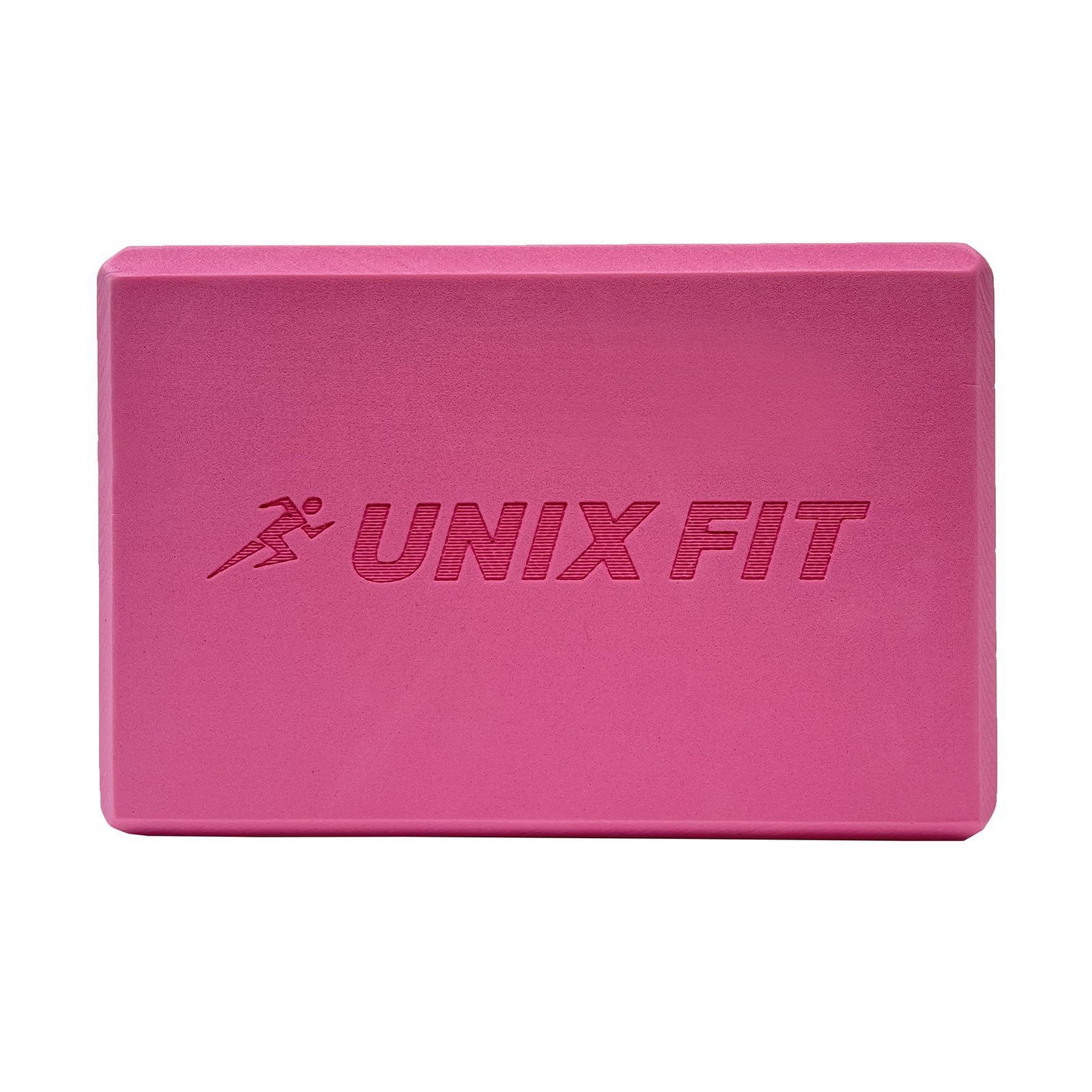 Блок для йоги и фитнеса 23х15х7см UnixFitt YBU200GPK розовый 2000_2000