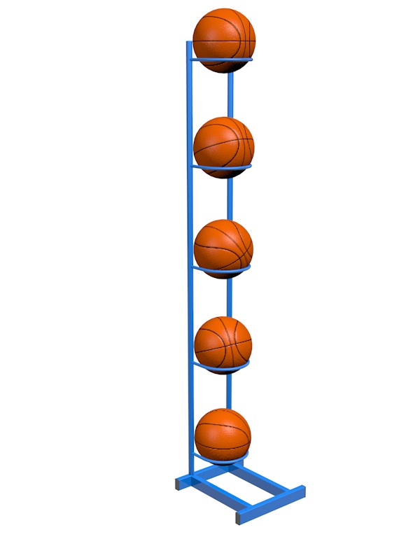 Стойка для мячей Glav 3.309.0-1 (одностороняя, на 5 шт.) 600_800