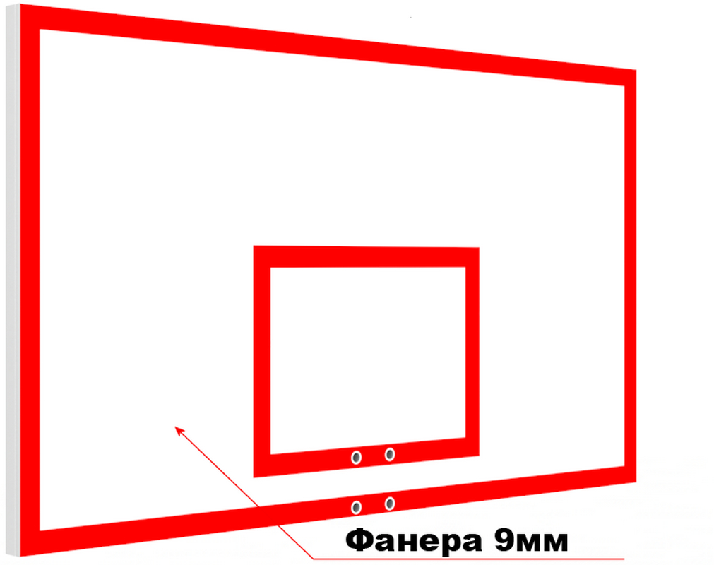 Щит баскетбольный игровой из фанеры на металлическом каркасе Glav 01.206 1011_800