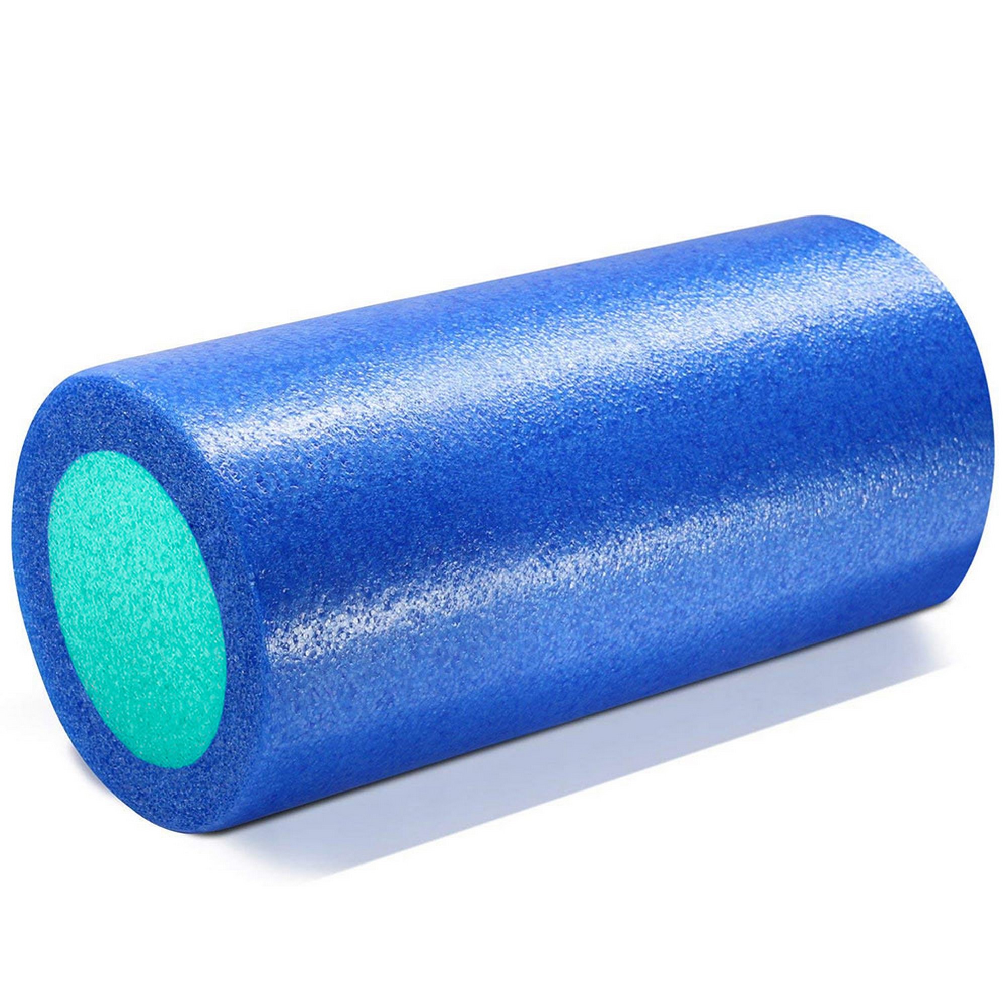 Ролик для йоги полнотелый 2-х цветный, 45х15x15см Sportex PEF45-B синий\зеленый 2000_2000