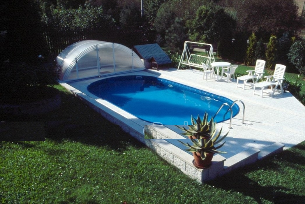 Морозоустойчивый бассейн Ibiza овальный глубина 1,2 м размер 8,0х4,16 м, мозайка 1047_700