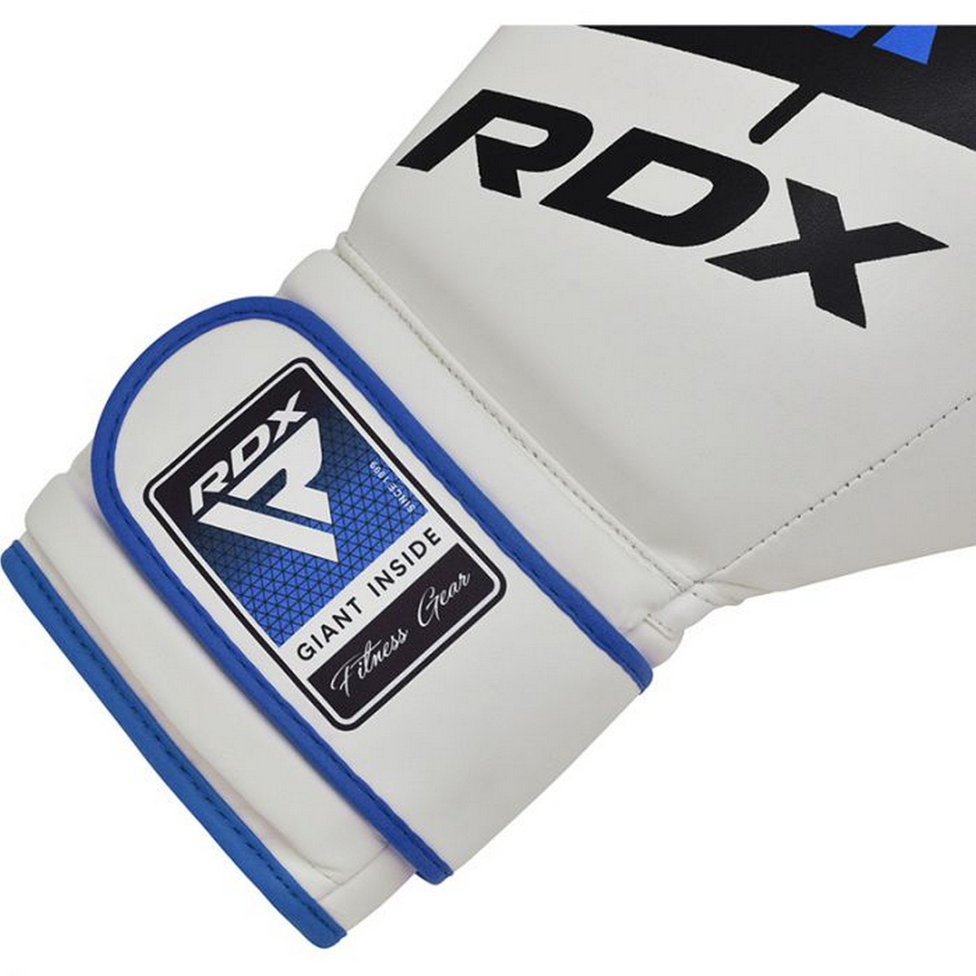 Перчатки тренировочные RDX BGR-F7U-8oz белый\синий 2000_2000