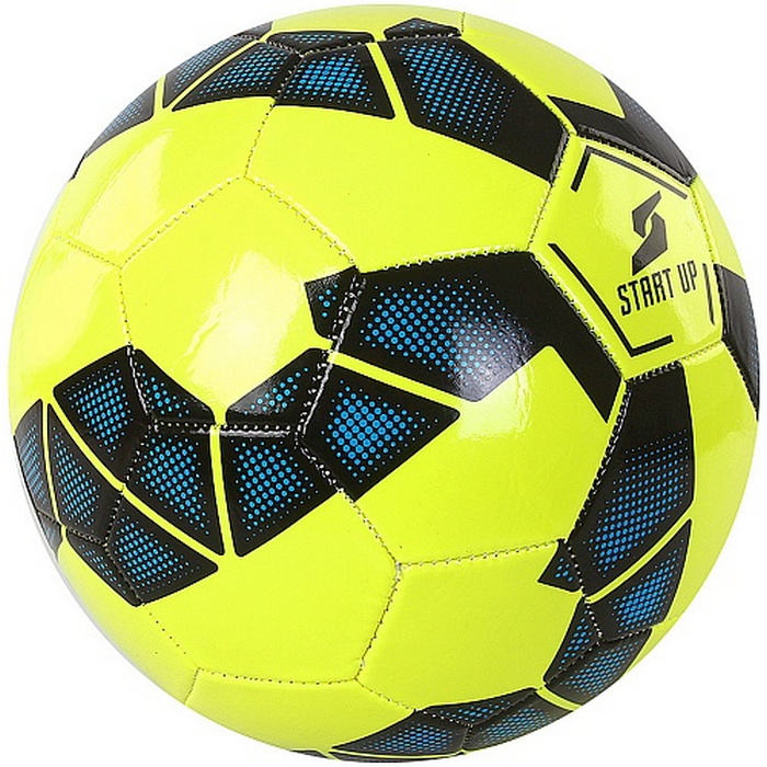 Мяч футбольный для отдыха Start Up E5131 лайм/черный р.5 700_700