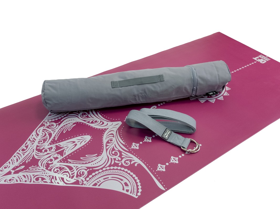 Коврик для йоги 183x61,5x0,25 см., в сумке с ремешком Original Fit.Tools FT-TYM025-PP пурпурный 1067_800