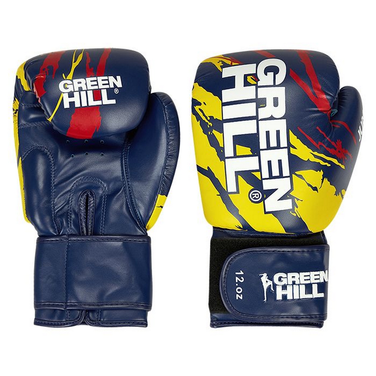 Перчатки для тайского бокса Green Hill JUMBO BGJ-2290 сине-желтый 1280_1280