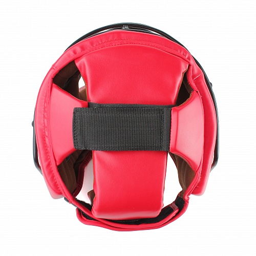 Шлем для рукопашного боя с защитной маской .(иск.кожа) Jabb JE-6012, красный 500_500
