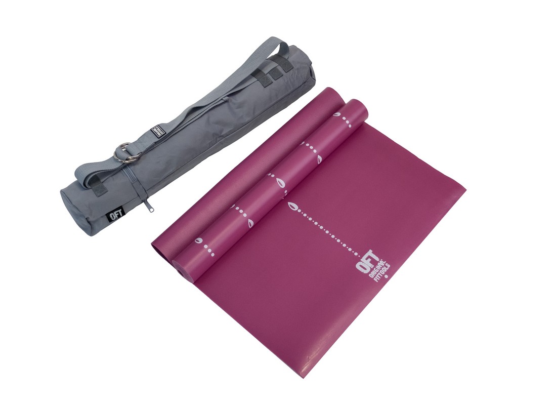Коврик для йоги 183x61,5x0,25 см., в сумке с ремешком Original Fit.Tools FT-TYM025-PP пурпурный 1097_800