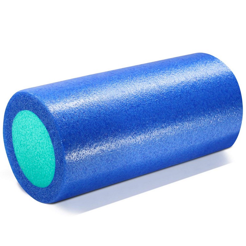 Ролик для йоги Sportex полнотелый 30x15cm PEF100-31 синий-зеленый 800_800