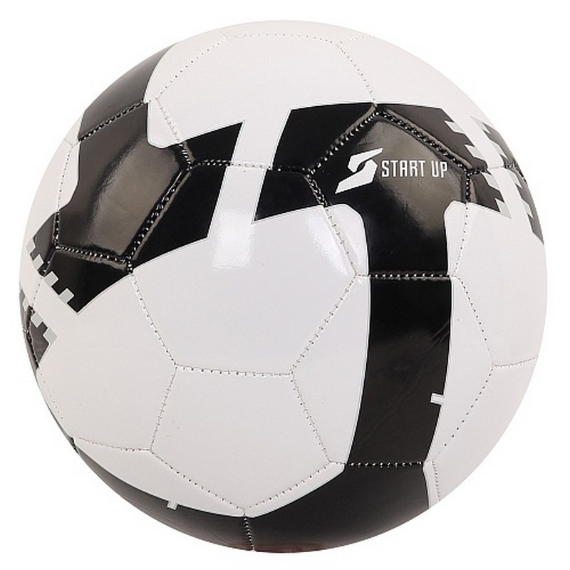 Мяч футбольный для отдыха Start Up E5120 р.5 белый-черный 800_800