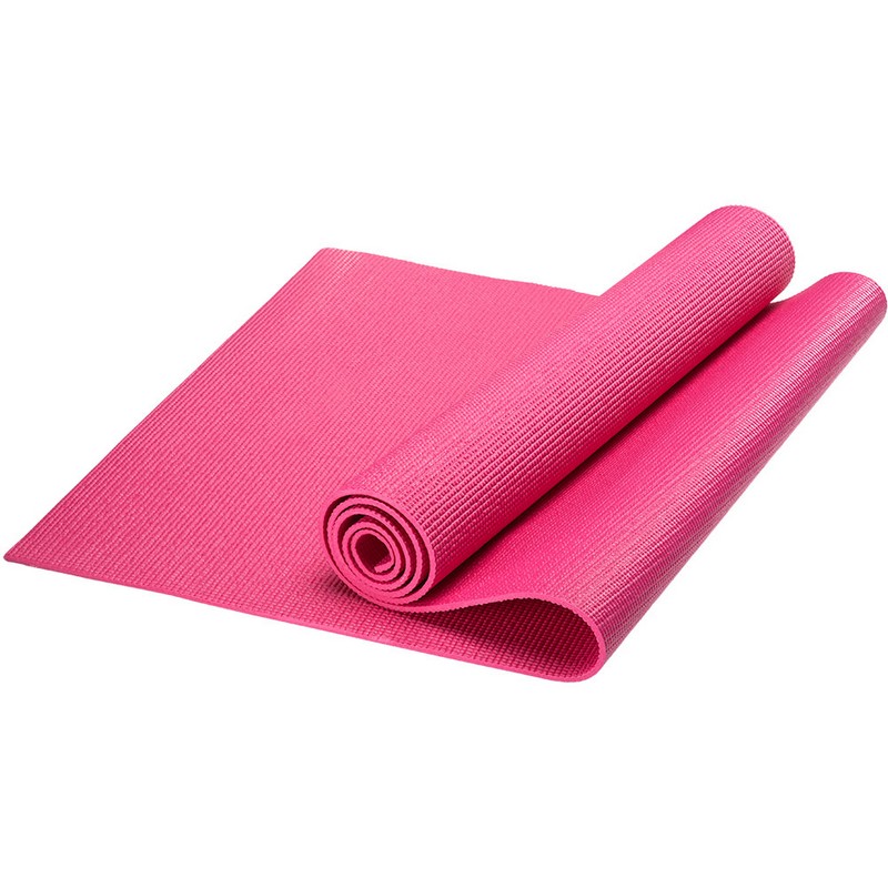 Коврик для йоги Sportex PVC, 173x61x0,3 см HKEM112-03-PINK розовый 800_800