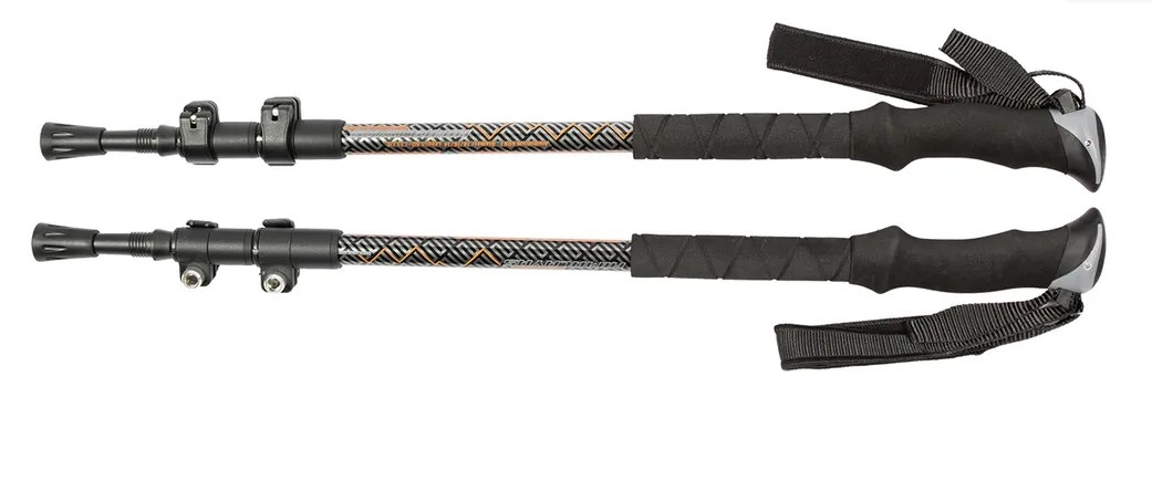 Палки для ходьбы треккинговые раздвижные с удлиненной ручкой 105-135 см Techteam TT HIMALAYAS NN011704 orange 1041_435