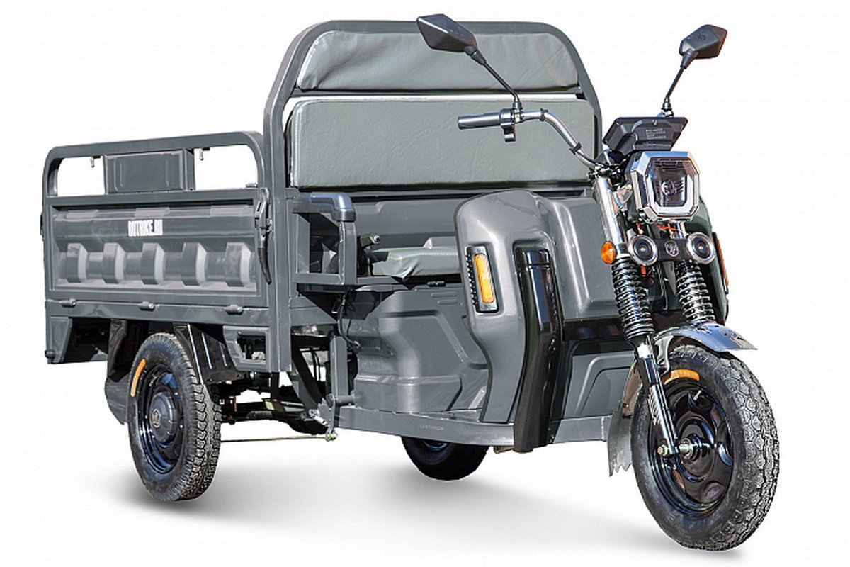 Грузовой электротрицикл RuTrike Маяк 1600 60V1000W 024454-2748 серый 1200_800