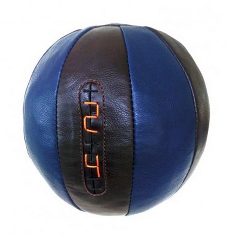 Набивной мяч кожаный медбол для кроссфита Hercules диаметр 35 см 5319 783_800
