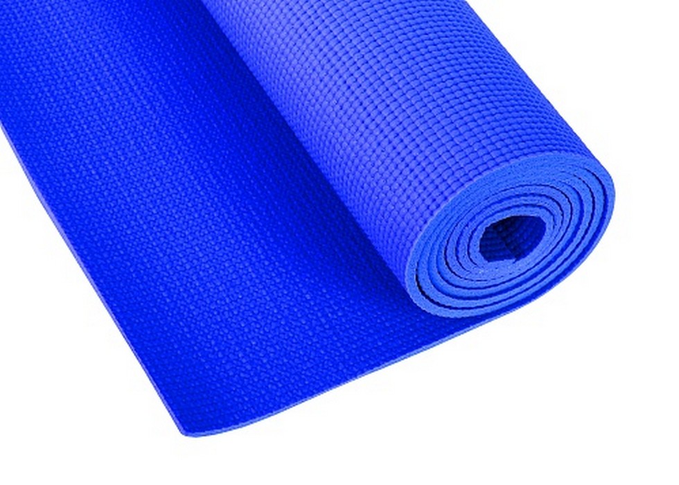 Коврик для фитнеса и йоги Larsen PVC синий р173х61х0,4см 980_700