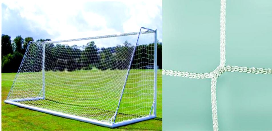 Сетка для футбольных ворот нить 2,5 мм, безузловая, 100х100 мм ПрофСетка 1125-03 пара 952_459