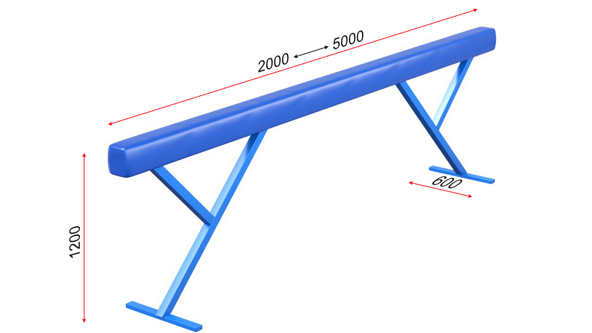 Бревно гимнастическое высокое мягкое L=4 м Glav 04.10.08-4 1200_675