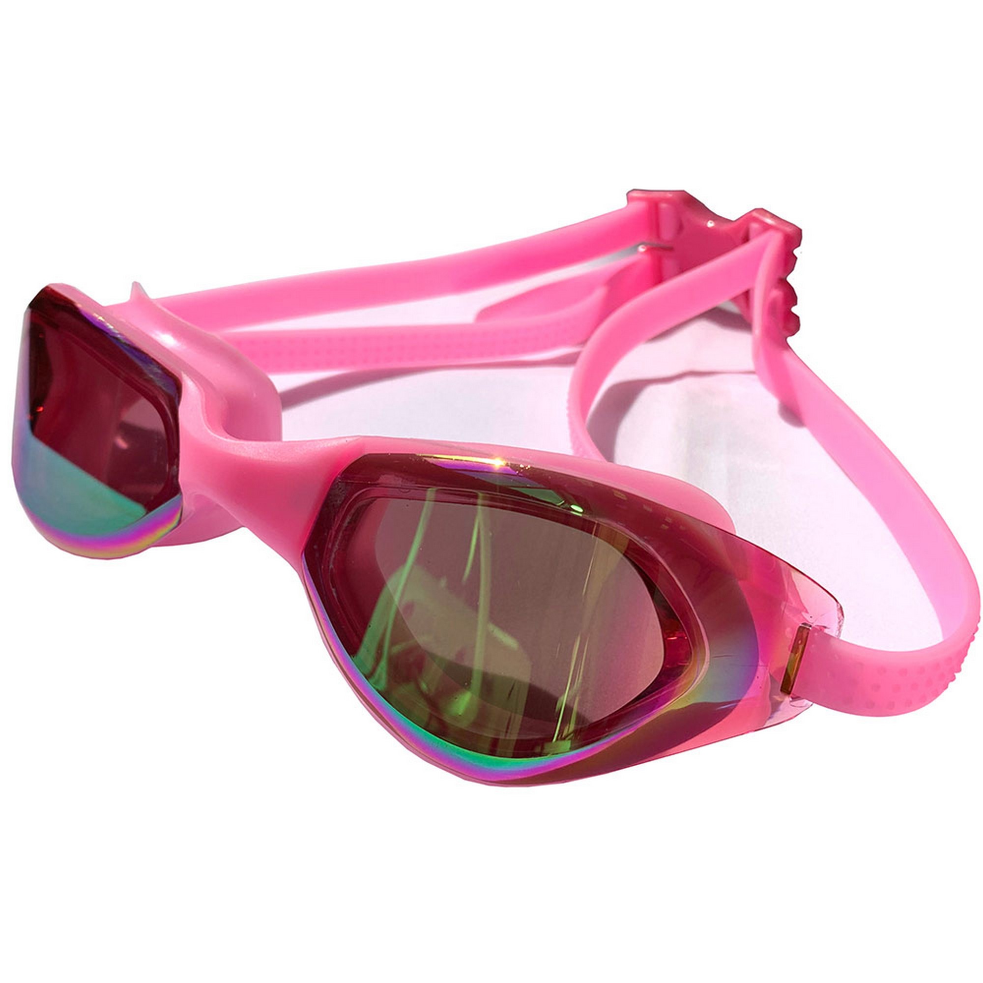 Очки для плавания Sportex взрослые, зеркальные E33119-2 розовый 2000_2000