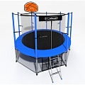 Батут i-Jump Classic Basket 12FT 366 см с нижней сетью и лестницей синий 120_120