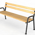 Уличная скамейка со спинкой Стандарт, длина 2500 мм Glav 14.6.3000-2500 120_120