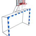 Ворота с баскетбольным щитом из оргстекла Glav с удлиненными штангами и стаканами 7.102-2 120_120