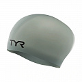 Шапочка для плавания TYR Long Hair Wrinkle-Free Silicone Cap LCSL-019 серый 120_120