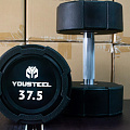 Гантель EVO 37,5кг полиуретановая YouSteel 120_120