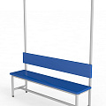 Скамейка для раздевалки с вешалкой, односторонняя, мягкая, 200см Glav 10.5000-2000 120_120