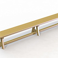 Скамейка гимнастическая 400 см Spektr Sport (3 деревянные ножки) 120_120