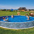 Морозоустойчивый бассейн Azuro Stone круглый 4х1,2 м Premium 120_120
