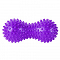Массажер двойной мячик с шипами (ПВХ) B32130, фиолетовый 120_120