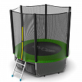 Батут с внешней сеткой и лестницей EVO Jump External 6ftt+ нижняя сеть, зеленый 120_120