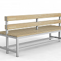 Скамейка для раздевалки со спинкой двухсторонняя, 250см Glav 10.300-2500 120_120