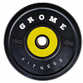 Диск обрезиненный Grome Fitness WP-080 15кг 120_120
