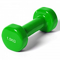 Гантель Sportex виниловая York 1,5 кг B35015 зеленая 120_120